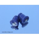 PAIR OF VINTAGE HANDLEBAR PLUGS Blue