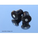 Pair of vintage handlebar end plugs Black