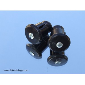 Pair of vintage handlebar end plugs Black