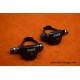 Vintage look Clipless bicycle pedals Black