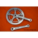 Vintage crankset Gipiemme Special Strada Italy single speed fixedgear 170mm 46t chainring guards