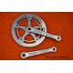 Vintage crankset Gipiemme Special Strada Italy single speed fixedgear 170mm 46t chainring guards