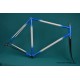 Colnago Vintage steel lugged frame and fork, Colnago drop outs white blue columbus 54cm